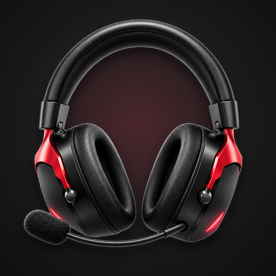 FOCUS S6 Gaming Headset Red - front view