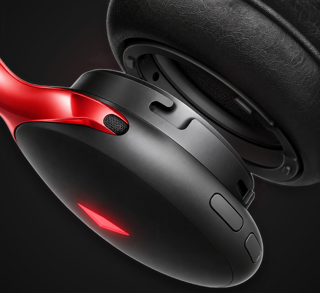 FOCUS S6 Gaming Headset Red - controls detail