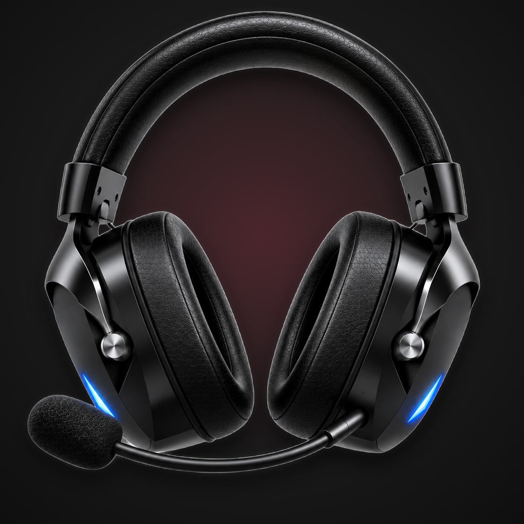 FOCUS S6 Gaming Headset Black - front view