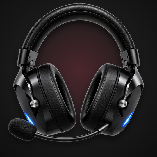 FOCUS S6 Gaming Headset Black - front view