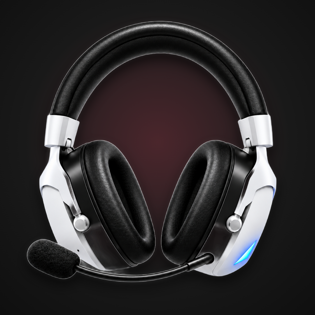 FOCUS S6 Gaming Headset White - front view